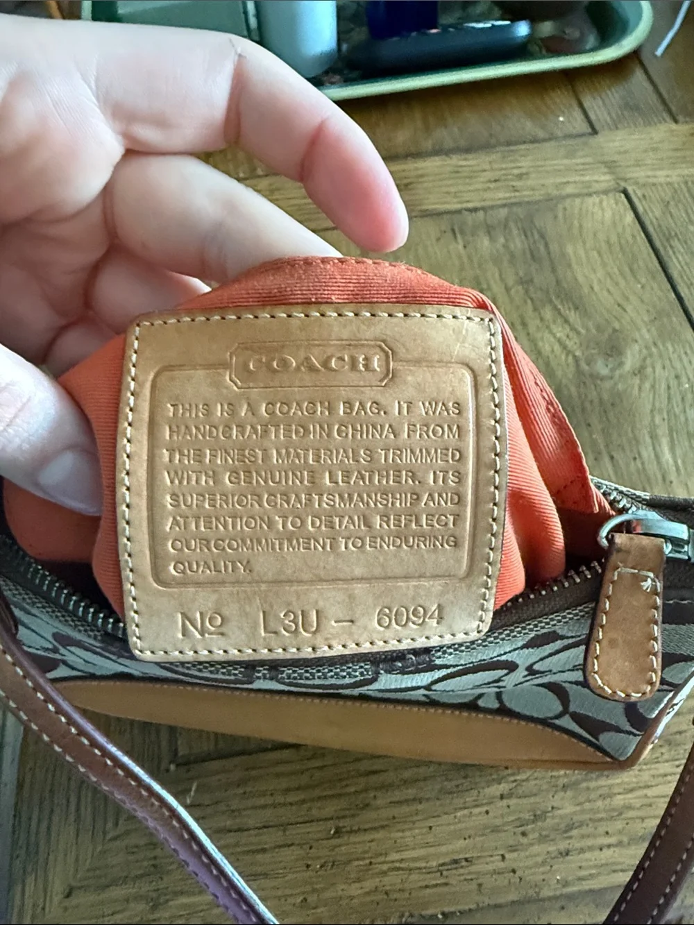 Coach Brown/Tan Signature Canvas Shoulder Bag - Picture 7 of 7